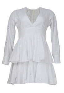 Ojalillo White Short Dress