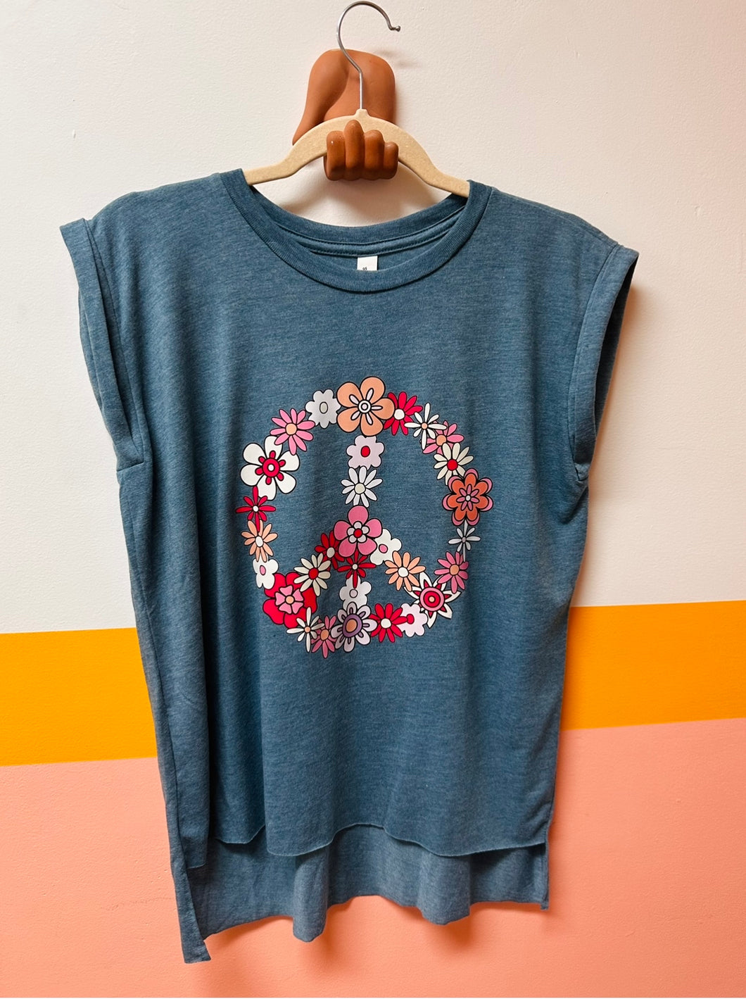Flowers Peace & Love T Shirt