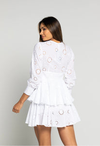 Ojalillo White Short Dress