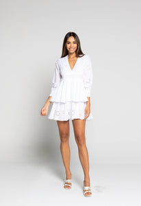 Ojalillo White Short Dress