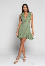 Load image into Gallery viewer, Cut out Linen Short dress