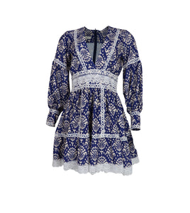Sublime Short Blue and White Dress