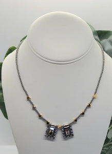 Gray Double scapular Necklace