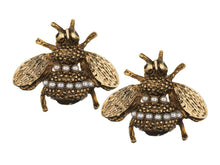 Load image into Gallery viewer, Bee Pearl Earrings