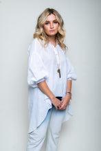 Load image into Gallery viewer, Wide Fit White Linen Shirt