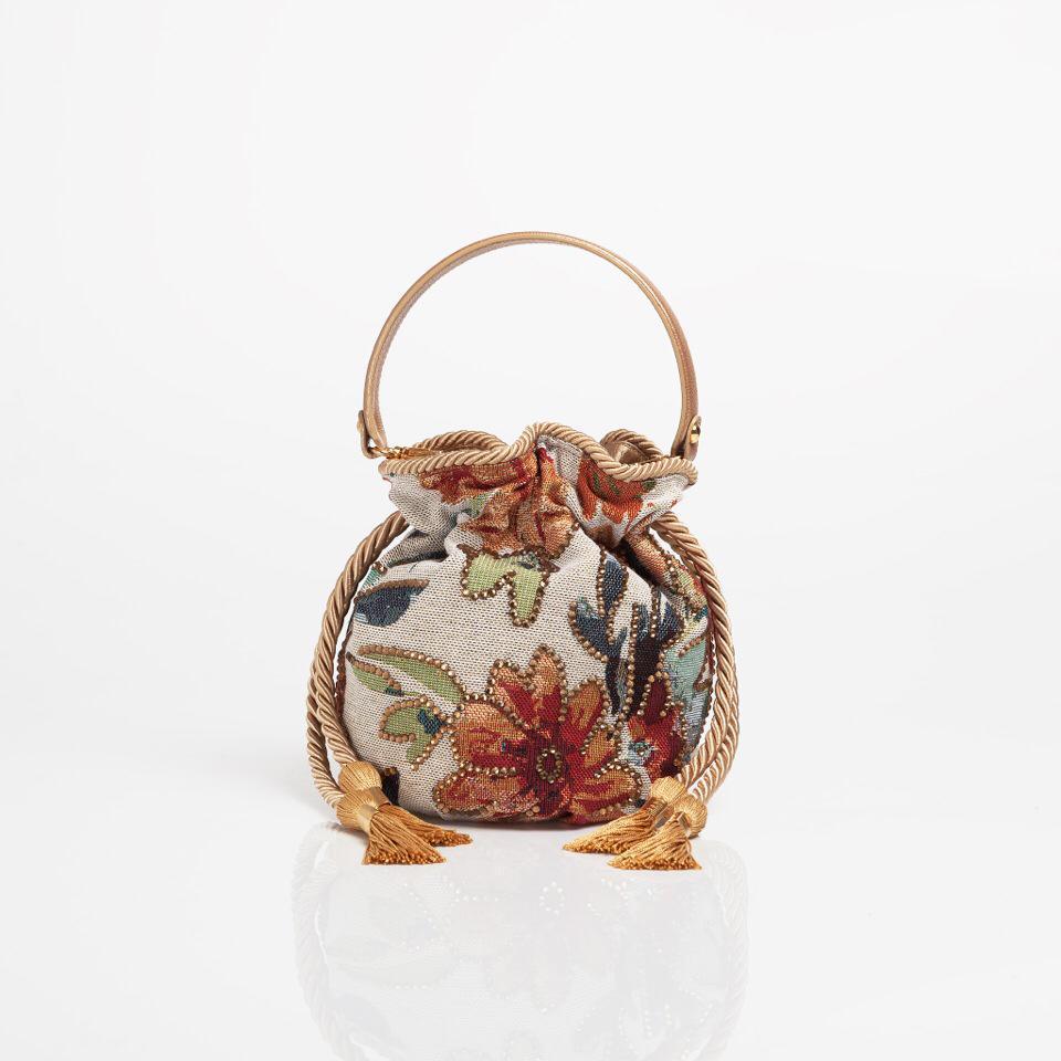 Orange Floral Boucher Bucket Bag