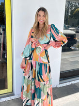 Load image into Gallery viewer, Printed Silk Maxi Dress