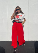 Load image into Gallery viewer, Palazzo Pants Red / White / black